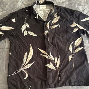 YoungLA button up Leaf Print Shirt